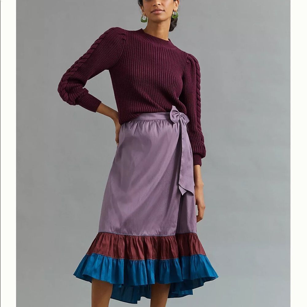 New Anthropologie Sachin & Babi Colorblocked Maxi Skirt Size 8 #056